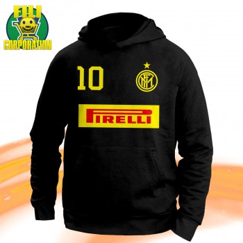 T-SHIRT INTER 10 LAUTARO MARTI EL TORO NERAZZURRI PIRELLI SERIE A DONNA UOMO  FELPA