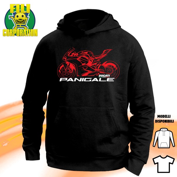 ✓FELPA CAPPUCCIO DUCATI CORSE DISEGNO MOTOGP T-SHIRT PANIGALE V4 RACING GP  SBK