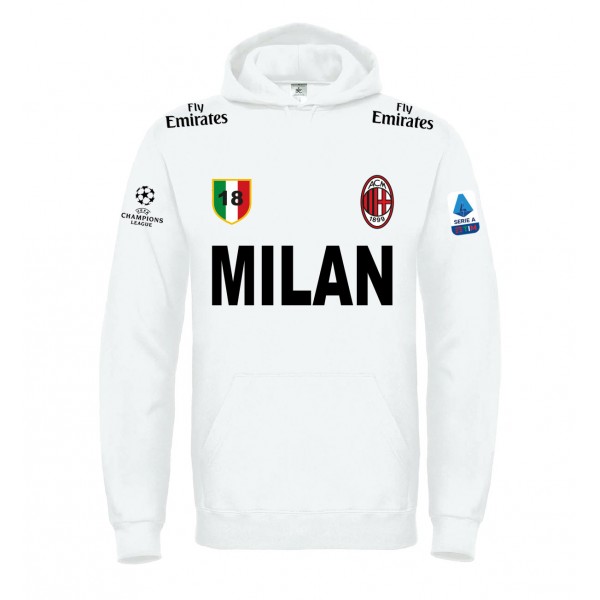 MILAN SERIE A T-SHIRT HOODIE FELPA CAPPUCCI UOMO DONNA