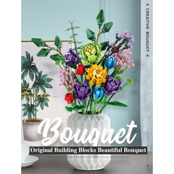 999 pz BOUQUET DI FIORI CREATOR COSTRUZIONI BLOCK LEGO COMPATIBILE