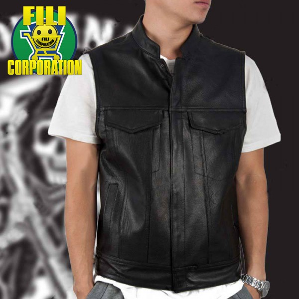 Gilet da moto in pelle da uomo gilet da motociclista Punk distintivi  classici retrò giacca da moto uomo Biker Club gilet Casual