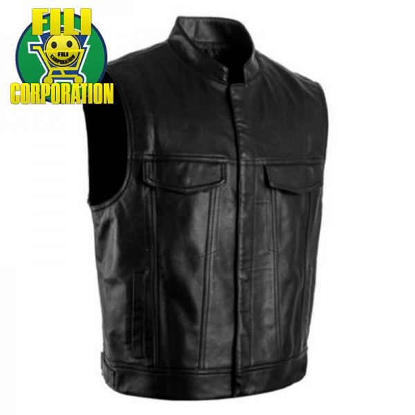 gilet sportswear club paninaro 90 jacket pelle uomo men bikers motociclista  XL